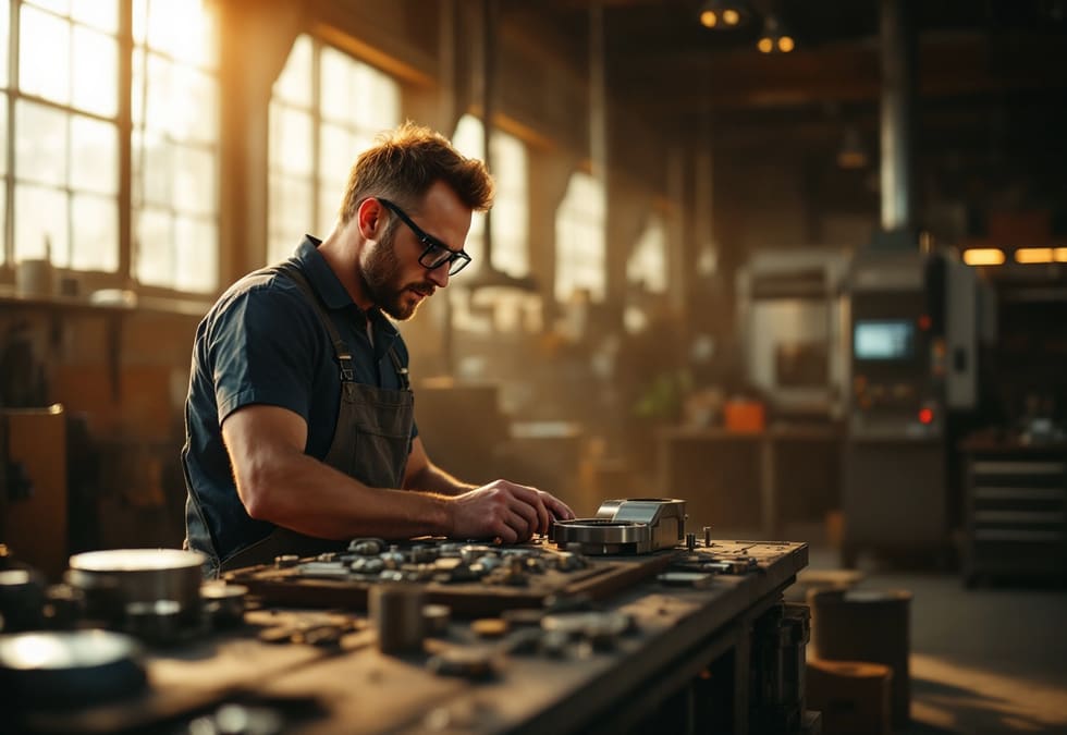 Manufacturing: a business owner in their working environment
