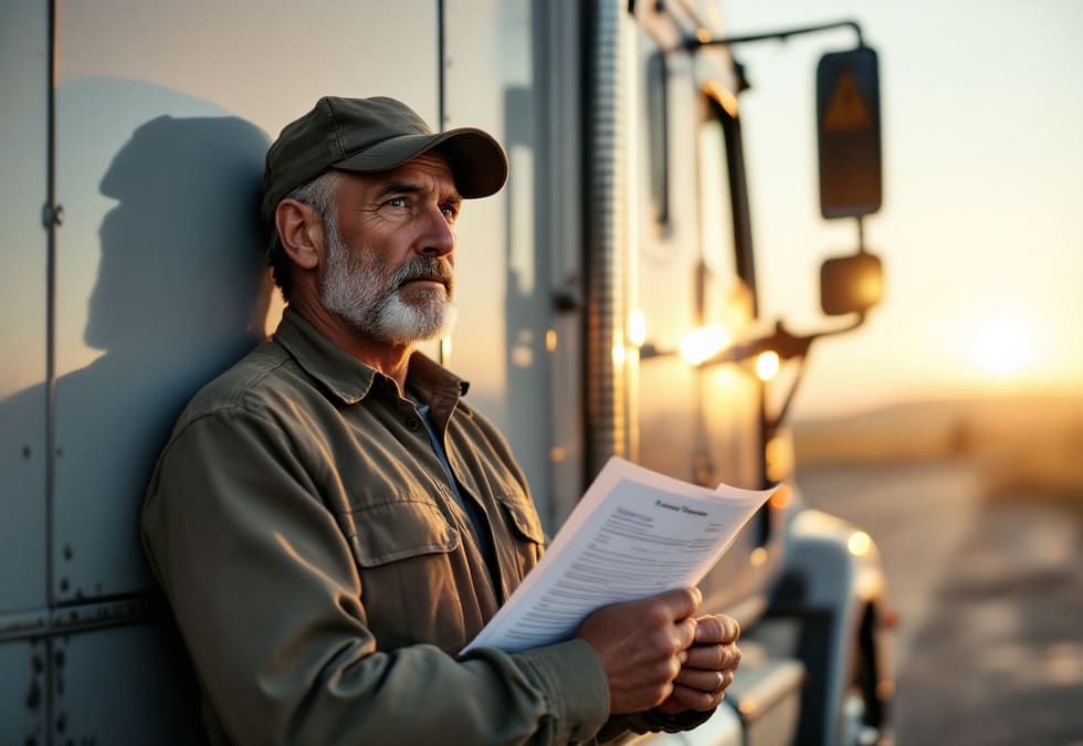 Trucking: a business owner in their working environment